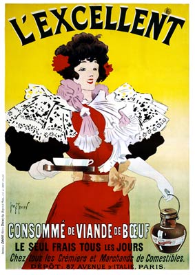 L'excellent, consomme de viande de boeuf French Poster