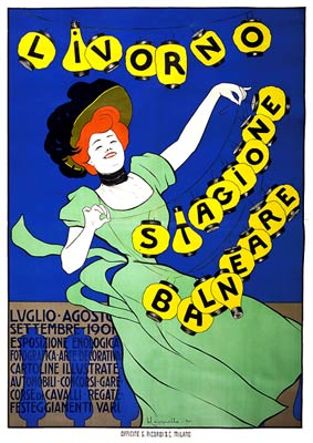 Livorno stagione balneare Poster for the Livorno resort season