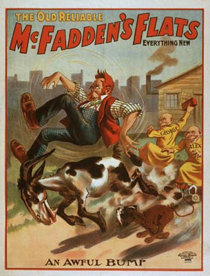 Man hit by goat - an awful bump - old Theatre Poster