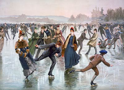 Ice skating 1885