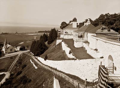 South Parapet, Fort Mackinac, Mackinac Island Michigan 1908