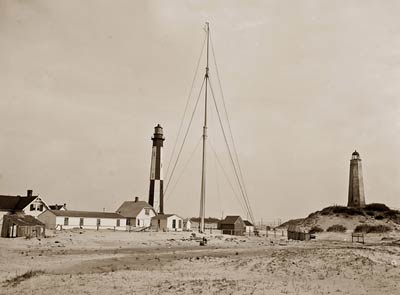 Cape Henry light houses, old and new, Virginia 1905