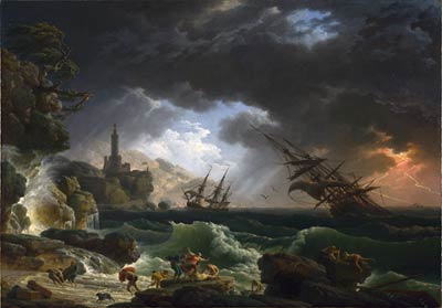 A Shipwreck in Stormy Seas Claude-Joseph Vernet