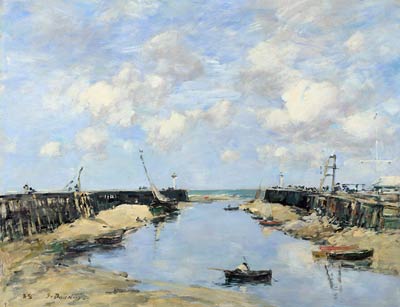 The Entrance to Trouville Harbour Eugene Boudin