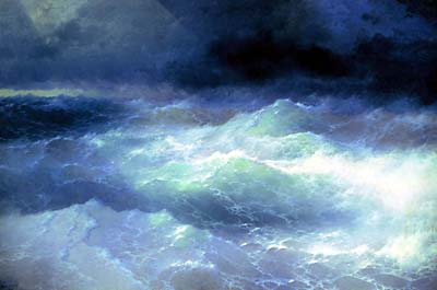 Between the waves 1898 by Ivan Aivazovsky