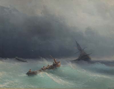 Storm at sea 1873, Ivan Aivazovsky