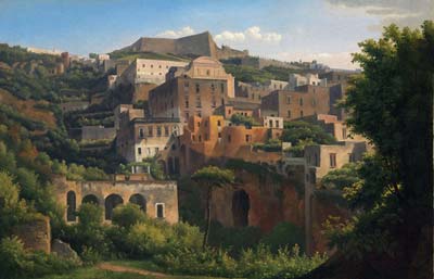 Dunouy castel sant elmo from chiaia naples 1813 - Click Image to Close