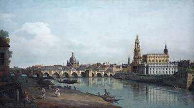 Dresden seen from the Right Bank of the Elbe, beneath the August - Click Image to Close