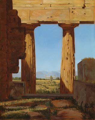 Columns of the temple of neptune at paestum 1838 - Click Image to Close