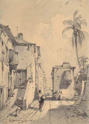 Oriental Street Scene - Click Image to Close