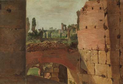 Early 19th century view from the colosseum towards the palatine - Click Image to Close
