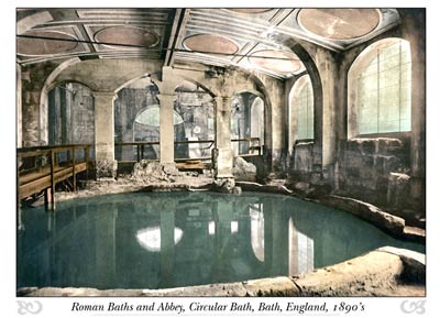 Roman Baths and Abbey, Circular Bath, Bath, England
