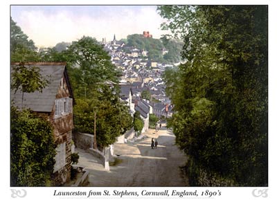 Launceston from St. Stephens, Cornwall, England