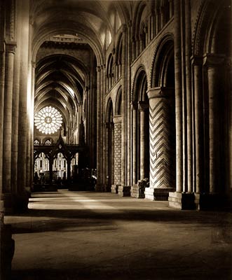 Durham Cathedral, Interior, antique picture