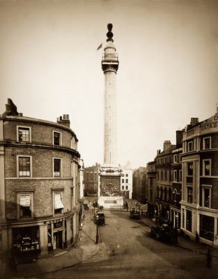 London. Fire Monument antique photograph