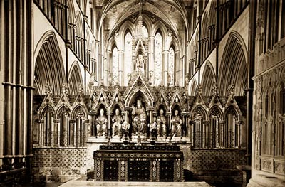 Reredos and Altar, Worcester Cathedral victorian era
