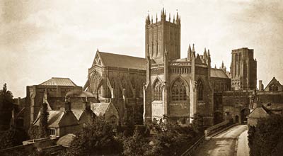 Wells Cathedral, showing Chapter Houseold victorian photo