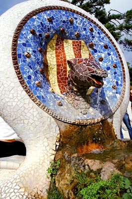 Mosaic Lizard, Gaudi, Guell Park, Barcelona