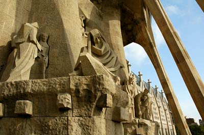 Jesus sculpture, Sagrada Familia Cathedral, Antoni Gaudi, Barcel