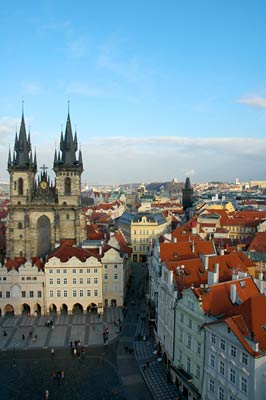Prague and tyn towers