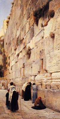 The Wailing Wall Jerusalem by Gustave Bauerfeind