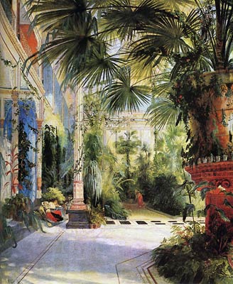 interiour of the palm tree house Karl Blechen