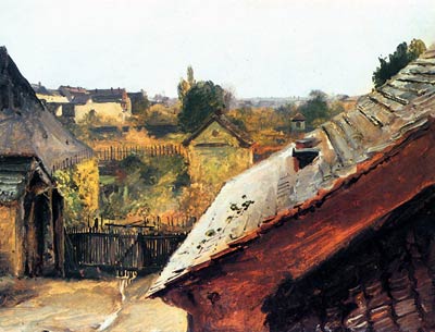 View of the Roofs and Gardens Karl Blechen
