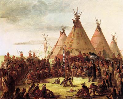 Sioux War Council George Catlin