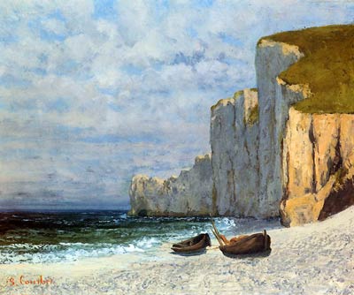 A Bay with Cliffs - Gustave Courbet