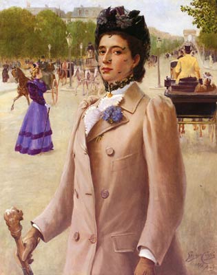 Portrait of a Lady on the Champs Elysees George Vaughan Curtis