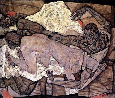 Lovers- Man and Woman Egon Schiele