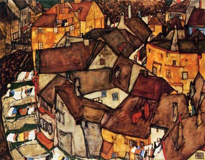 Krumau Town Crescent I Egon Schiele
