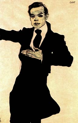 Portrait of max oppenheimer Egon Schiele