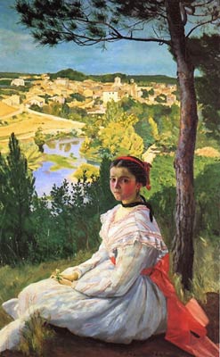 View of the village Frederic Bazille