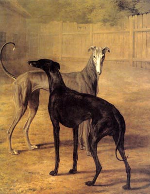 Rolla and Portia (greyhounds) Jacques Laurent Agasse