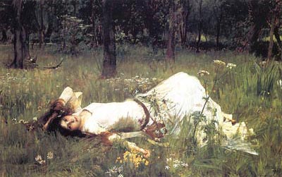 Ophelia (Lying in the Meadow) John William Waterhouse