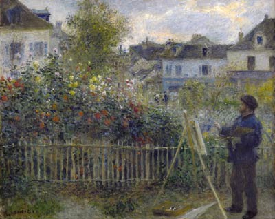 Claude Monet painting in his Garden at Argenteuil Pierre-Auguste