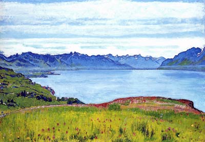 Landscape with view against Ferdinand Hodler