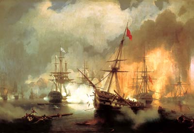 Sea battle at Navarino on October 2, 1827 Ivan Aivazovsky