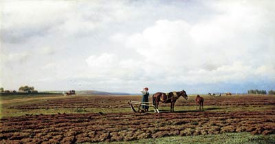 Ploughing, 1872 Mikhail Konstantinovich Klodt