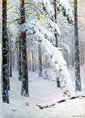 Forest in winter Constantine Kryzhitsky