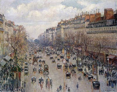 The Boulevard Montmartre in Paris Camille Pissarro