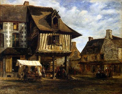 The market in Normandy Henri Rousseau