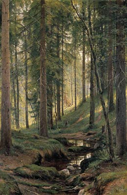 Brook in Forest Shishkin, Ivan Ivanovich