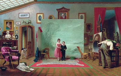 Interior with Portraits Thomas Le Clear