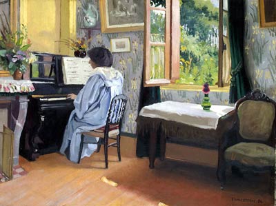 Woman at the piano Felix Vallotton