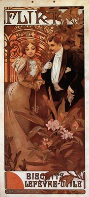 Flirt 1899 Alphonse Mucha