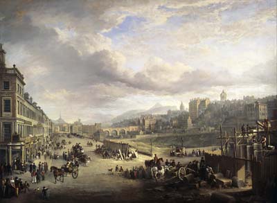 Princes Street with the Commencement of the Building of the Roya