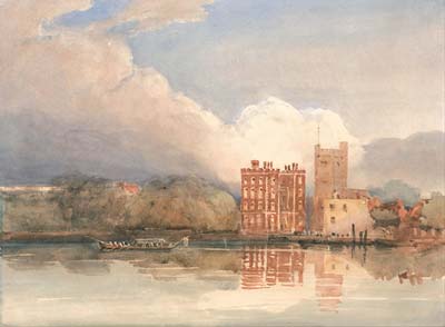 View of Lambeth Palace on Thames