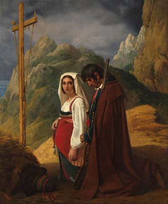 Brigand and his wife in prayer